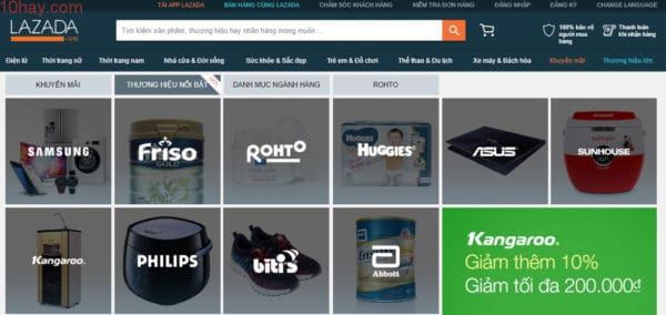 Lazada trang mua sắm tổng hợp lớn nhất Việt Nam