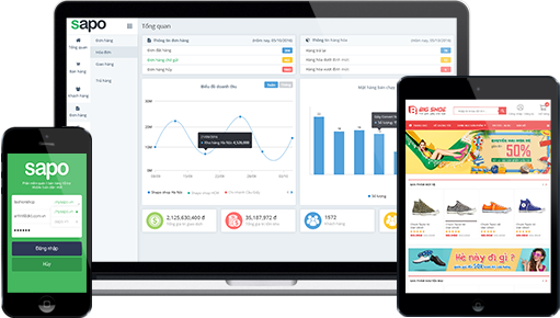 Toàn bộ sản phẩm, khách hàng, đơn hàng... từ Website bán hàng online Bizweb