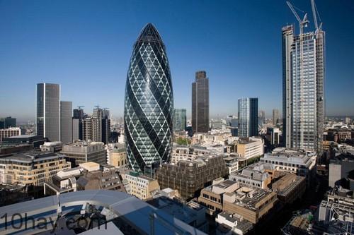 Kiến trúc nhà kính độc đáo - 30 St Mary Axe, London Kiến trúc nhà kính độc đáo - 30 St Mary Axe, London