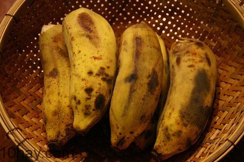 chuối xiêm chín cây