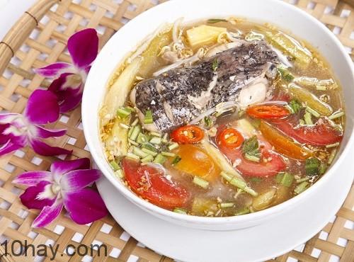 canh chua cá lóc lục bình