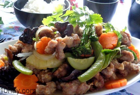 Thịt lợn xào thập cẩm