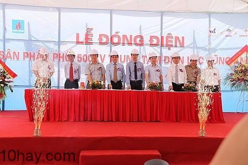 Nghi thức đóng điện sân phân phối 500kV Trung tâm điện lực Vũng Áng