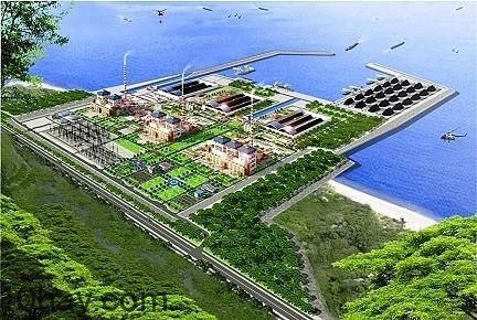 Mô hình dự án trung tâm nhiệt điện Vĩnh Tân