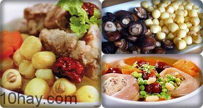Món ăn từ hạt sen nấu canh