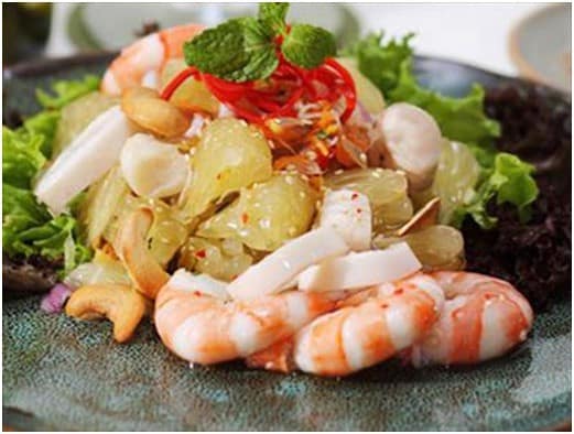 món gỏi chua thanh từ bưởi da xanh