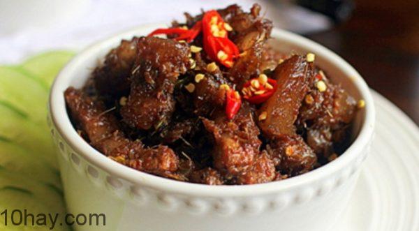 thịt kho mắm ruốc món thịt lợn kho ngon