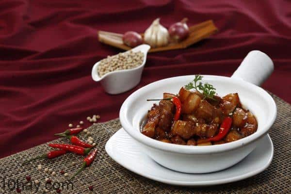 thịt kho tiêu món thịt lợn kho ngon
