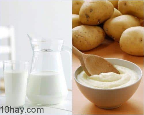 Khoai tây giau vitamin E giúp làm mềm và hồi phục tế bào da cháy nắng