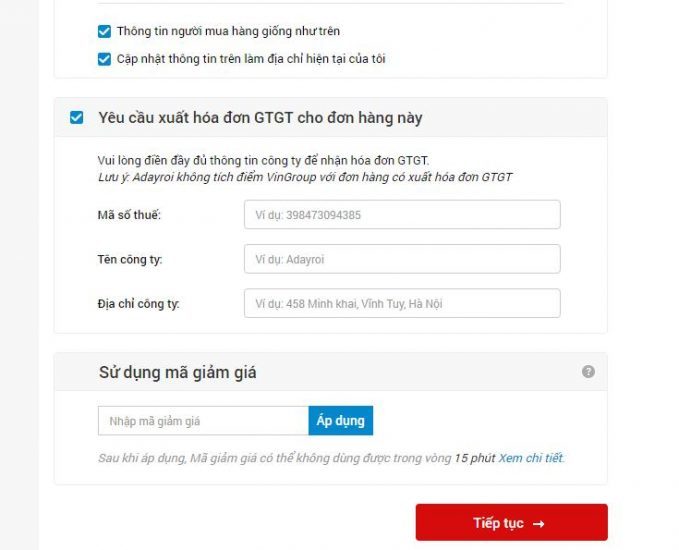 Nếu có nhu cầu xuất hóa đơn GTGT khi mua xe máy trả góp