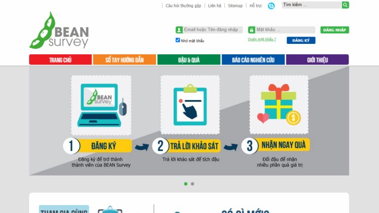 Khảo sát kiếm tiền với BeanSurvey