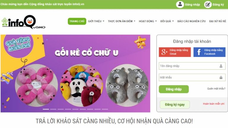 Khảo sát kiếm tiền với InfoQ