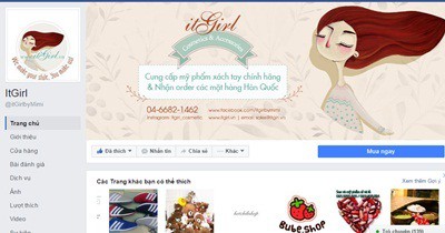Giao diện facebook của iTGirl