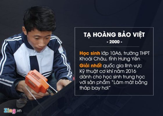 Nam sinh cấp 3 tự chế tạo máy điều hòa