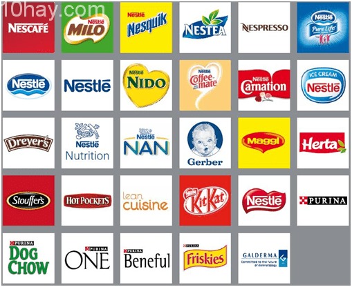 Sản phẩm của công ty sản xuất hàng tiêu dùng lớn - Nestle S.A