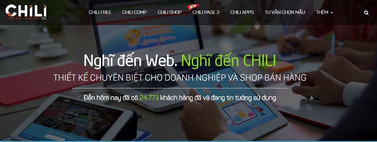 Dịch vụ thiết kế web chuyên nghiệp Chili